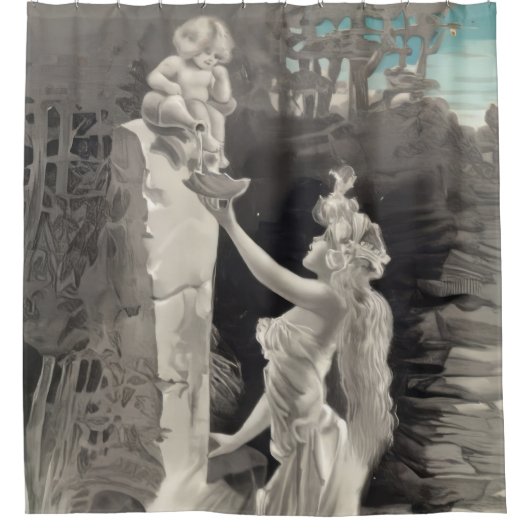 Engel en Godin Valentijn Douchegordijn (Voorkant)