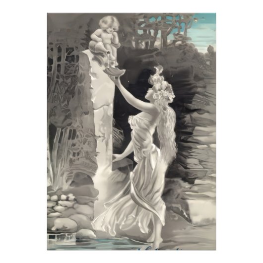 Engel en Godin Valentijn Foto Afdruk (Voorkant)