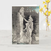 Engel en Godin Valentijn  Kaart (Gele Bloem)