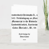 Engel en Mary Feestdagen Kaart (Achterkant)