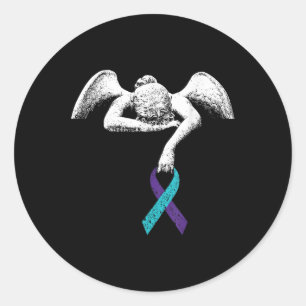 Engel- en zelfmoordbewustzijn Zelfmoordpreventie C Ronde Sticker