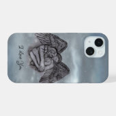 Engel Eros verliefd, ik hou van jou iPhone 15 Case (Achterkant horizontaal)