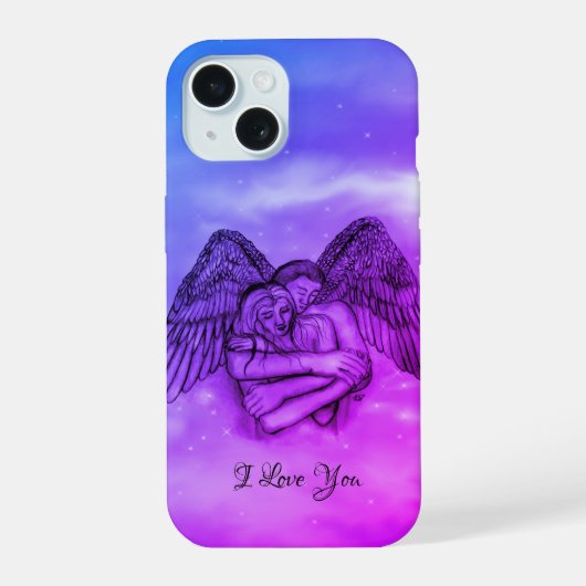Engel Eros verliefd, ik hou van jou iPhone 15 Case (Achterkant)
