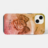 Engel Eros verliefd, ik hou van jou iPhone Hoesje (Achterkant horizontaal)