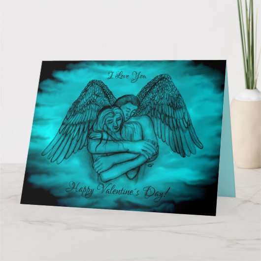 Engel Eros Verliefd , Ik Hou van Jou , Valentijnsd Kaart (Voorkant)