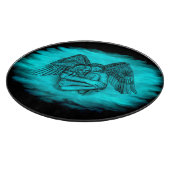 Engel Eros verliefd, zwart en groen ontwerp Snijplank (Hoek)