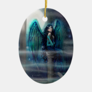 Engel Fantasy Kunst van Spirit Guide door Molly Ha Keramisch Ornament