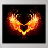 Engel Fire Heart met Poster van Wings (Voorkant)