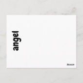 engel-flash-kaart briefkaart (Achterkant)
