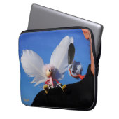 Engel fubby op mijn schouder met uitdagend Monster Laptop Sleeve (Voorkant Links)