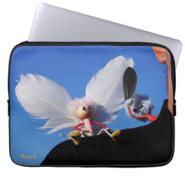 Engel fubby op mijn schouder met uitdagend Monster Laptop Sleeve