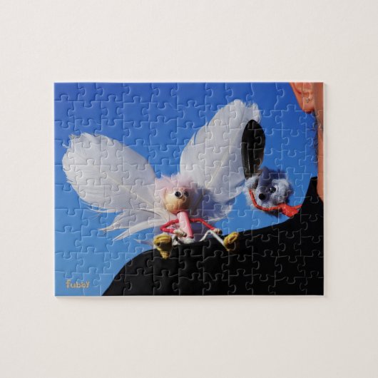 Engel fubby op mijn schouder met uitdagend Monster Legpuzzel (Horizontaal)