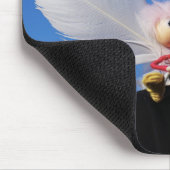 Engel fubby op mijn schouder met uitdagend Monster Muismat (Hoek)