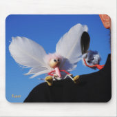 Engel fubby op mijn schouder met uitdagend Monster Muismat (Voorkant)