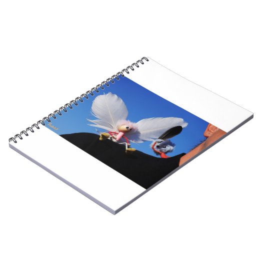 Engel fubby op mijn schouder met uitdagend Monster Notitieboek (Linkerzijde)