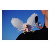 Engel fubby op mijn schouder met uitdagend Monster Perfect Poster (Voorkant)