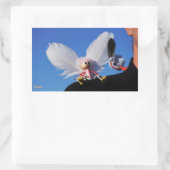 Engel fubby op mijn schouder met uitdagend Monster Rechthoekige Sticker (Tas)