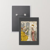 Engel Gabriël De Aankondiging Aan Maria Button (Voorkant / Achterkant)