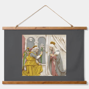 Engel Gabriël De Aankondiging Aan Maria Hangend Wandkleed