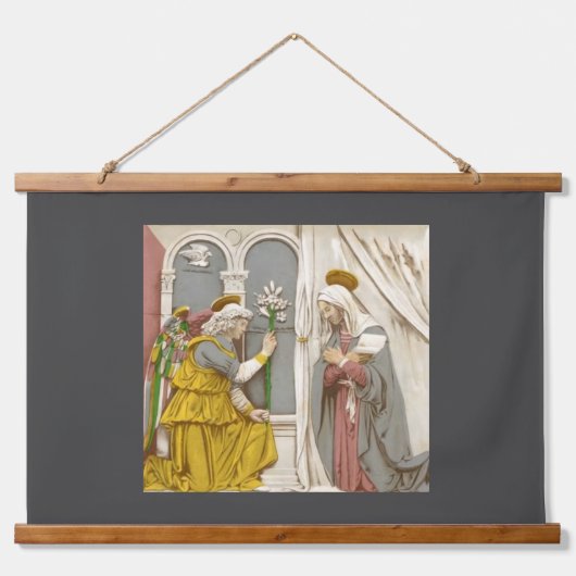 Engel Gabriël De Aankondiging Aan Maria Hangend Wandkleed (Voorkant)