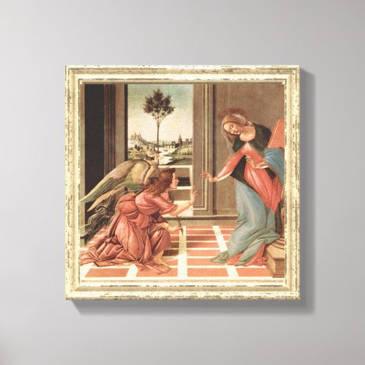 Engel Gabriël en Maria Canvas Afdruk (Voorkant)