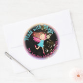 Engel-garens, brei-haakgehaakte handwerk ronde sticker (Envelop)