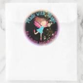 Engel-garens, brei-haakgehaakte handwerk ronde sticker (Tas)