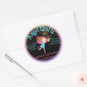 Engel-garens, brei-haakgehaakte handwerk ronde sticker (Envelop)