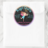 Engel-garens, brei-haakgehaakte handwerk ronde sticker (Tas)