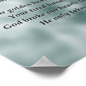 engel gebed condoleancekaart poster (Hoek)