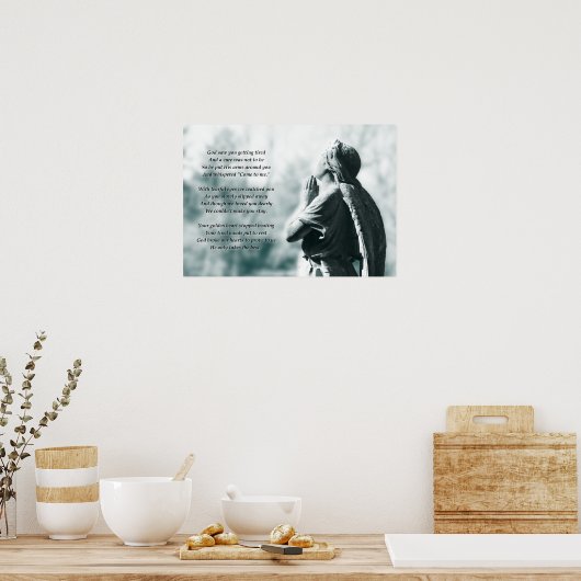 engel gebed condoleancekaart poster (Keuken)