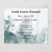 engel gebed herdenkingskaart (Achterkant)