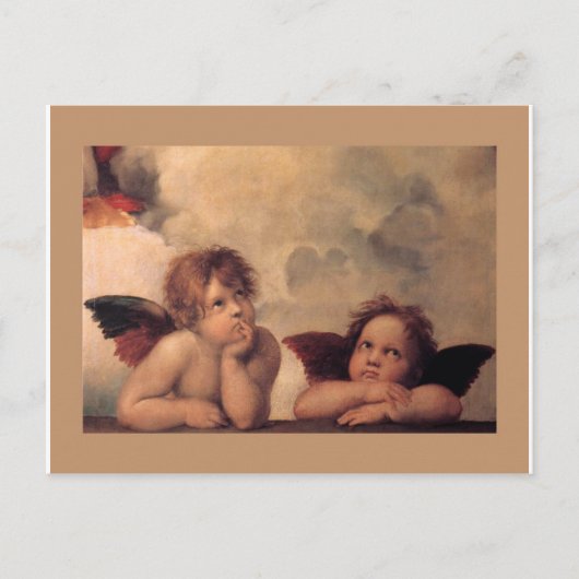engel geloof Raphael vintage oude schildering zege Briefkaart (Voorkant)