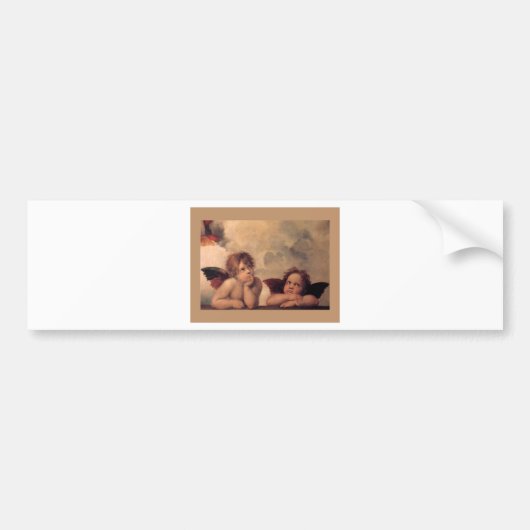 engel geloof Raphael vintage oude schildering zege Bumpersticker (Voorkant)