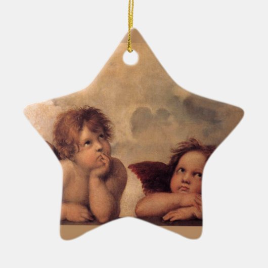 Engel Geloven Raphael Zegen Kuttig Keramisch Ornament (Voorkant)