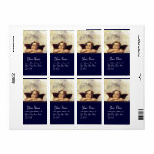 ENGEL / Gevleugelde cherubijn,blauw,wit Etiket (Full Sheet)