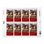 ENGEL / Gevleugelde cherubijn, rood Etiket (Full Sheet)