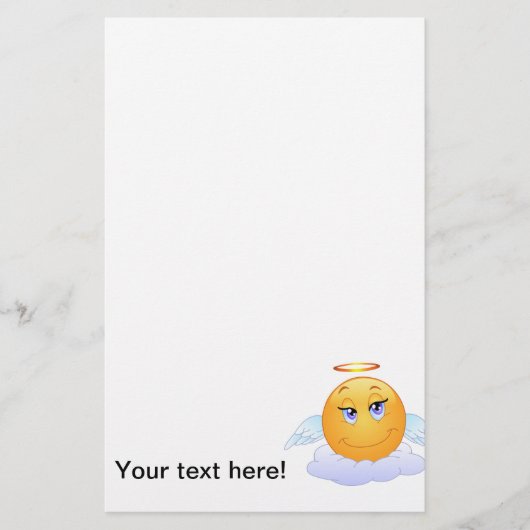 Engel glimlach briefpapier (Voorkant)