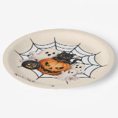 Engel Halloweenfeest Papieren Bordje (Gekanteld)