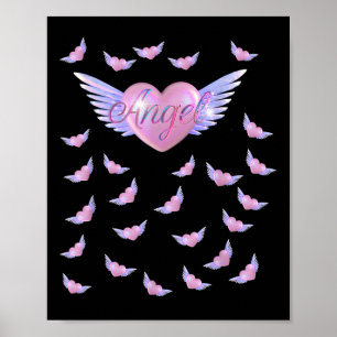 Engel hart met vleugels poster