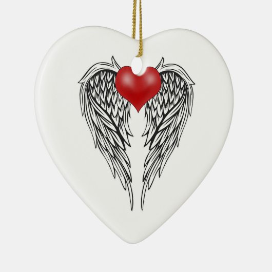 Engel hart tattoo keramisch ornament (Rechts)