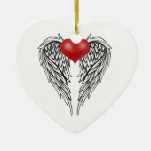 Engel hart tattoo keramisch ornament (Voorkant)
