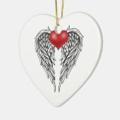 Engel hart tattoo keramisch ornament (Links)