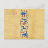 ENGEL HART WAS ZEGEL PERKAMENT BEWAAR DATUM Monogr Aankondigingskaart (Achterkant)