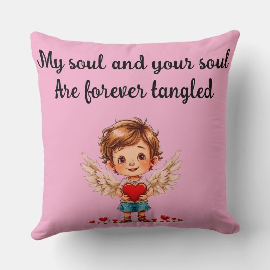 👼 Engel Hart Zielsverwant Romantisch Woonaccent � Kussen (Achterkant)
