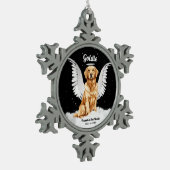 Engel Hond Gouden Retriever Herdenking Tin Sneeuwvlok Ornament (Links)