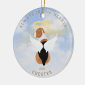 Engel Honden Aangepaste Foto Keramische Kerstbal Keramisch Ornament (Links)