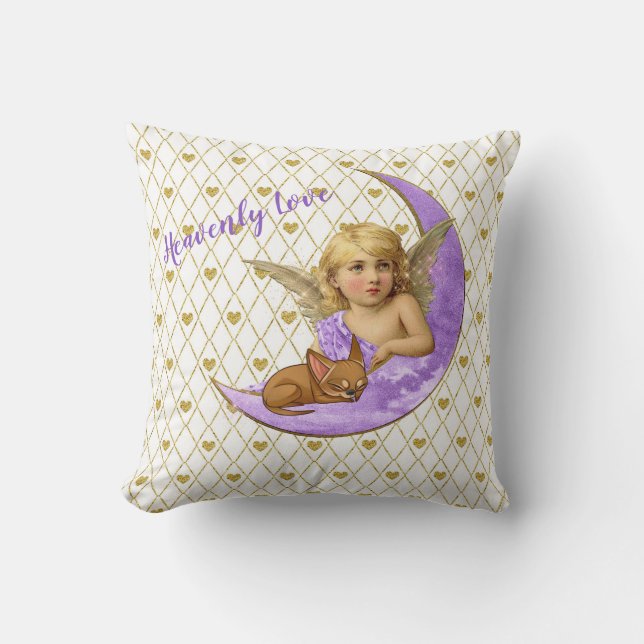  engel hoort bij Chihuahua Accent Pillow Kussen (Voorkant)