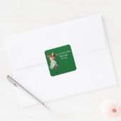 Engel Ierse Zegeningen Vierkante Sticker (Envelop)