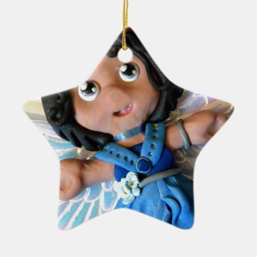 Engel II van Krystal Keramisch Ornament (Voorkant)